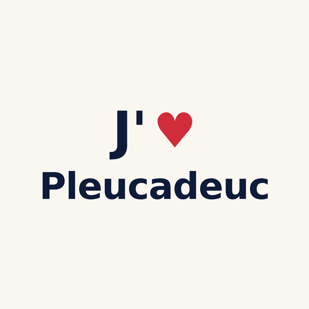Tasse personnalisée Pleucadeuc — design J'aime Pleucadeuc
