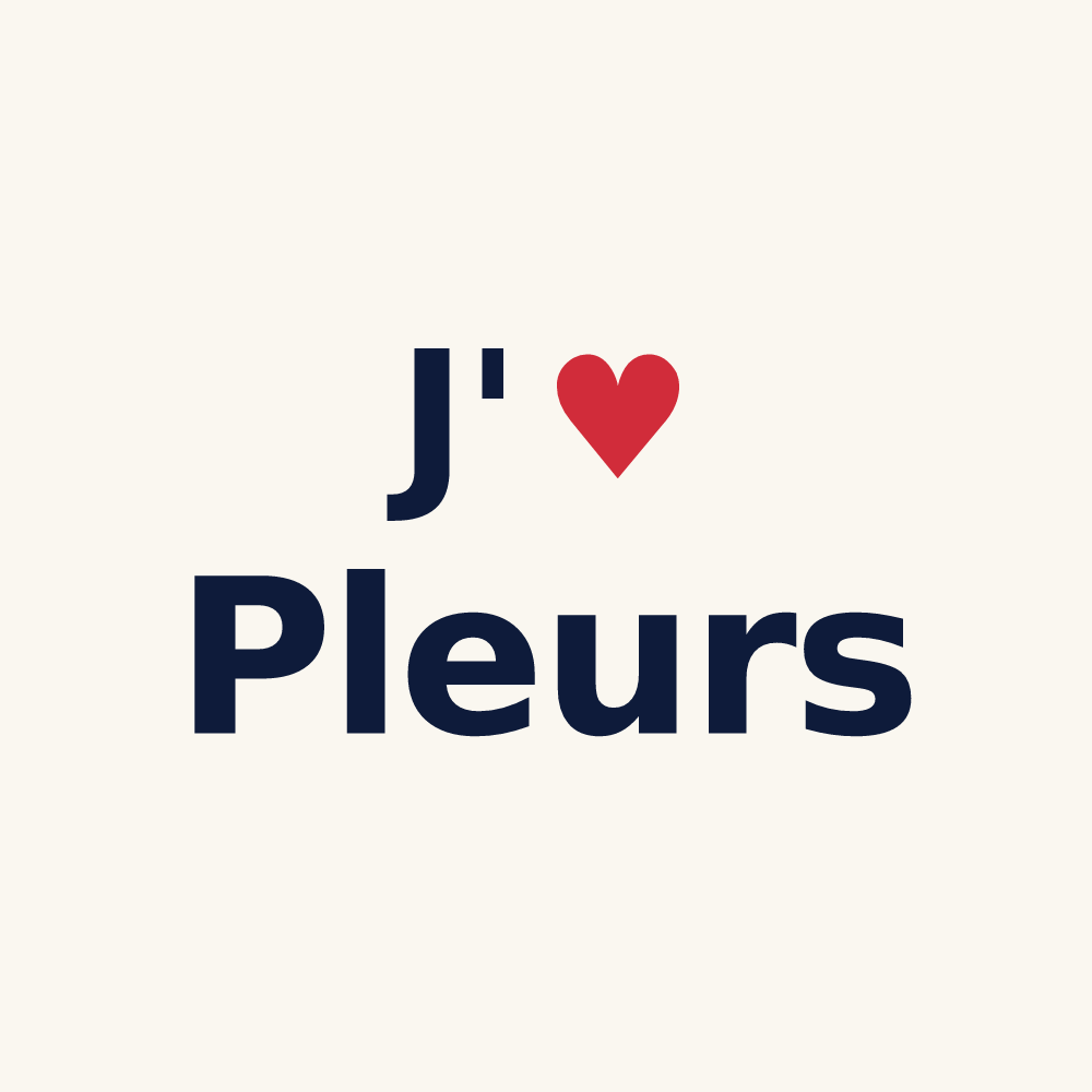 Tasse personnalisée Pleurs — design J'aime Pleurs