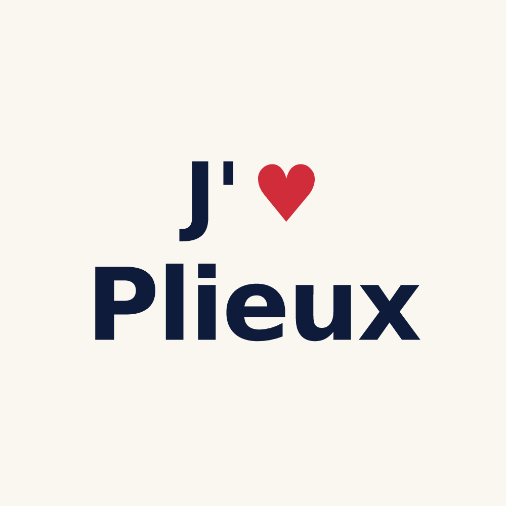 Tasse personnalisée Plieux — design J'aime Plieux