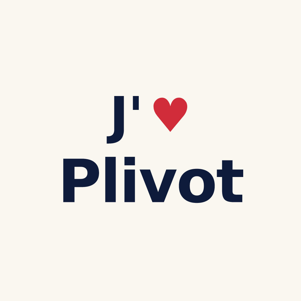 Tasse personnalisée Plivot — design J'aime Plivot