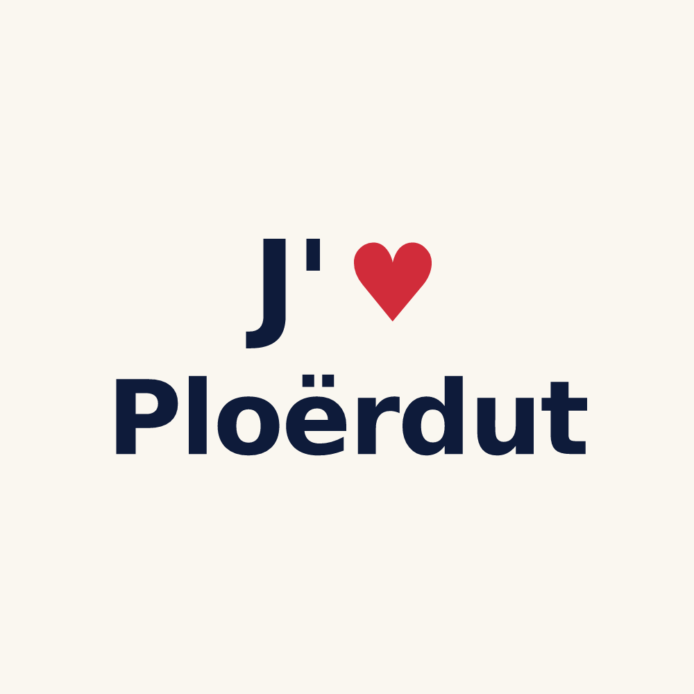 Tasse personnalisée Ploërdut — design J'aime Ploërdut