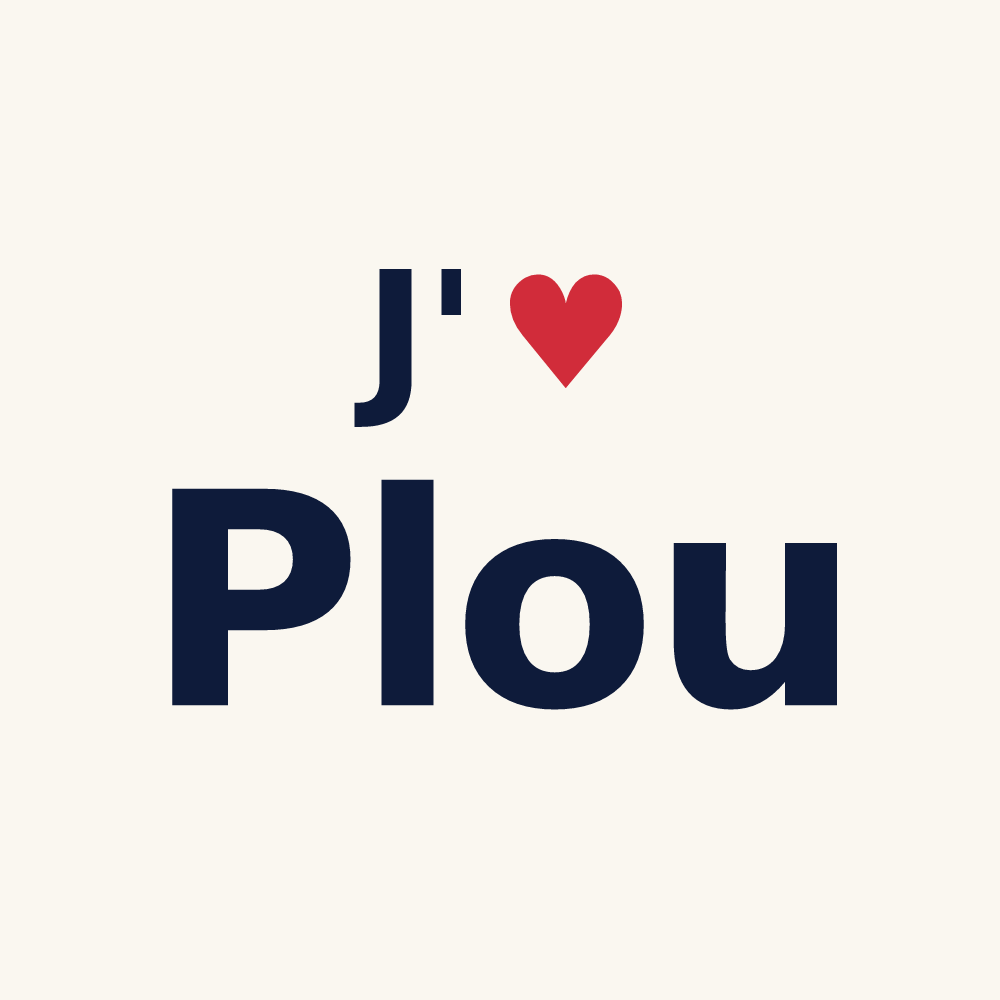 Tasse personnalisée Plou — design « J'aime Plou » imprimé sur la tasse