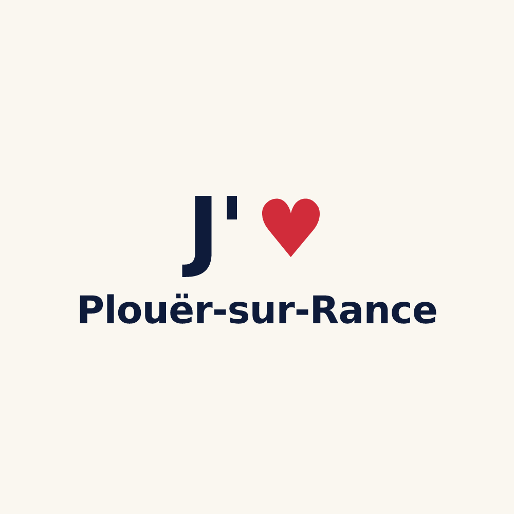 Tasse personnalisée Plouër-sur-Rance — design J'aime Plouër-sur-Rance
