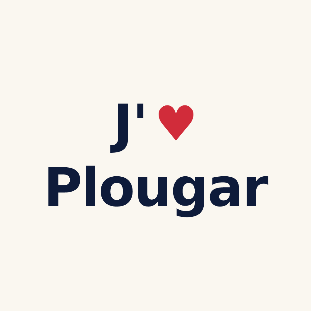 Tasse personnalisée Plougar — design J'aime Plougar