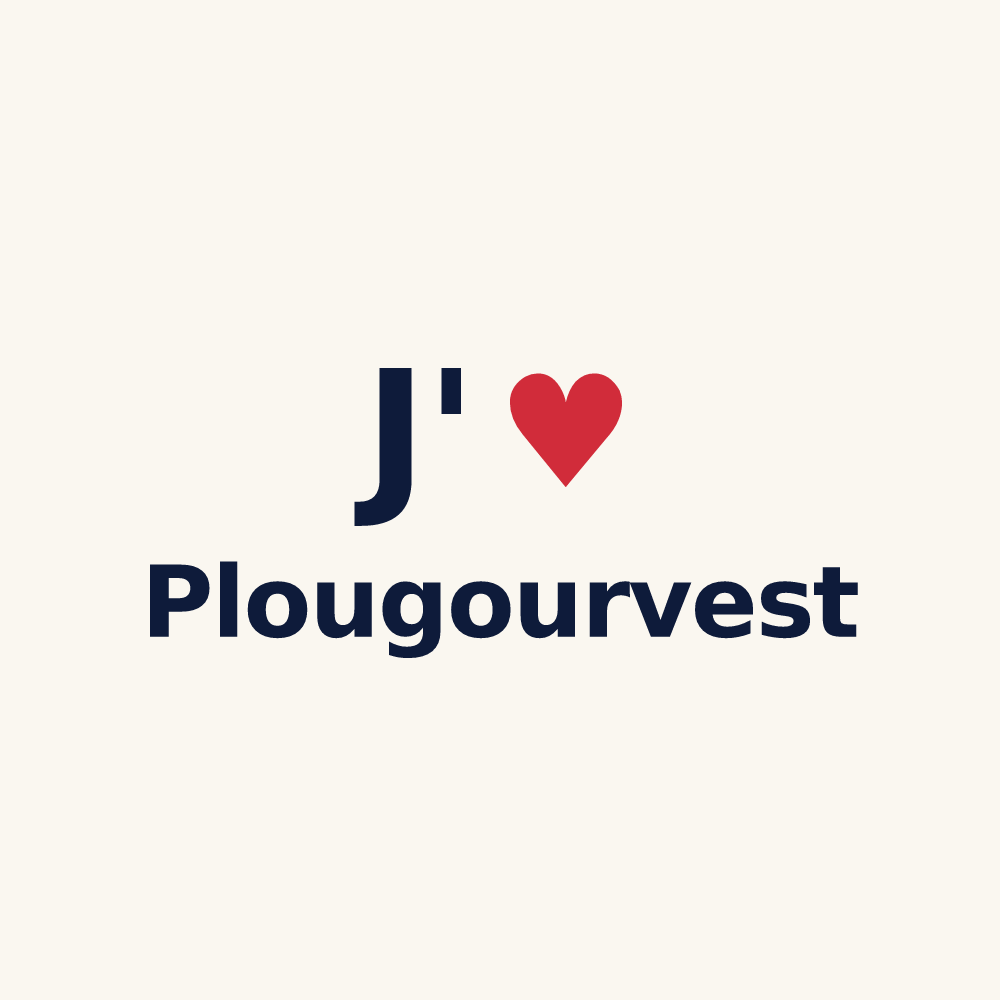Tasse personnalisée Plougourvest — design J'aime Plougourvest