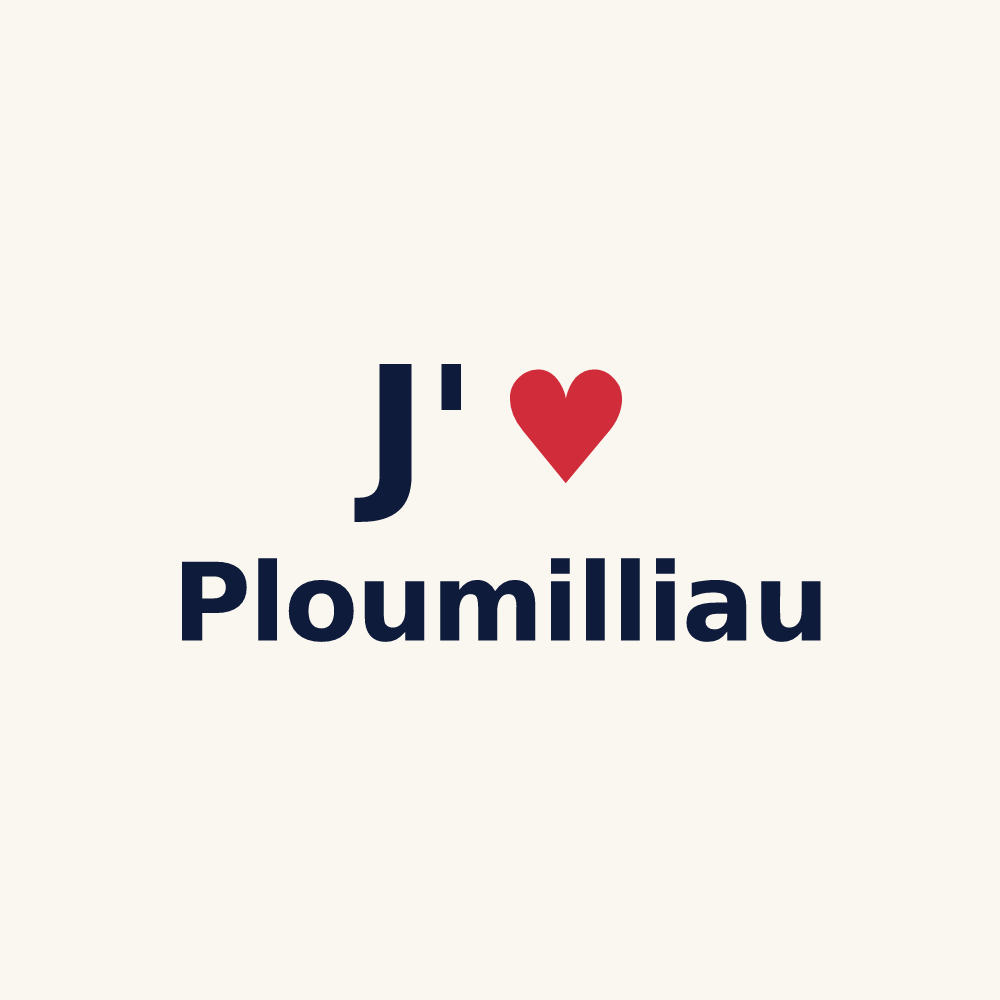 Tasse personnalisée Ploumilliau — design « J'aime Ploumilliau » imprimé sur la tasse