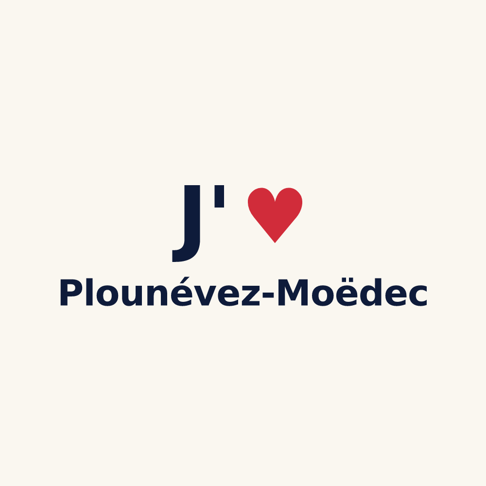Tasse personnalisée Plounévez-Moëdec — design J'aime Plounévez-Moëdec