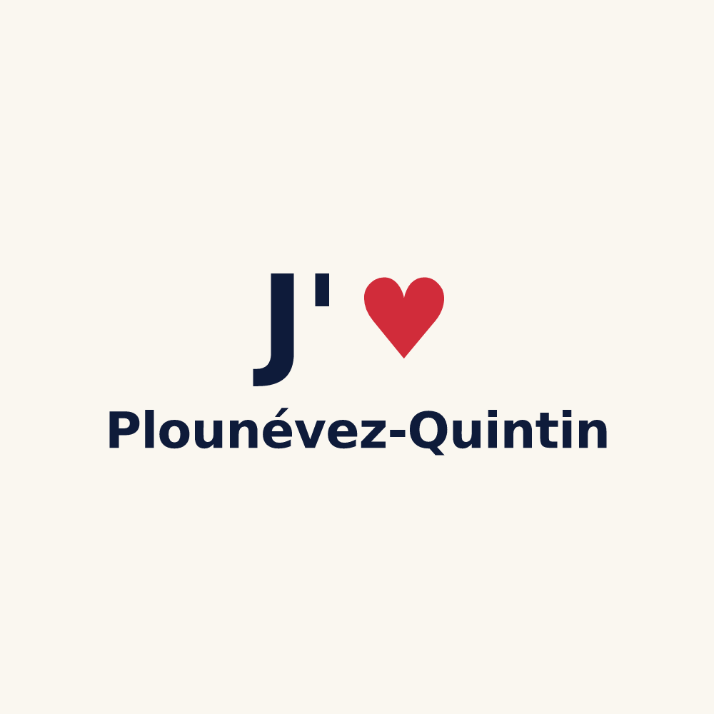 Tasse personnalisée Plounévez-Quintin — design J'aime Plounévez-Quintin