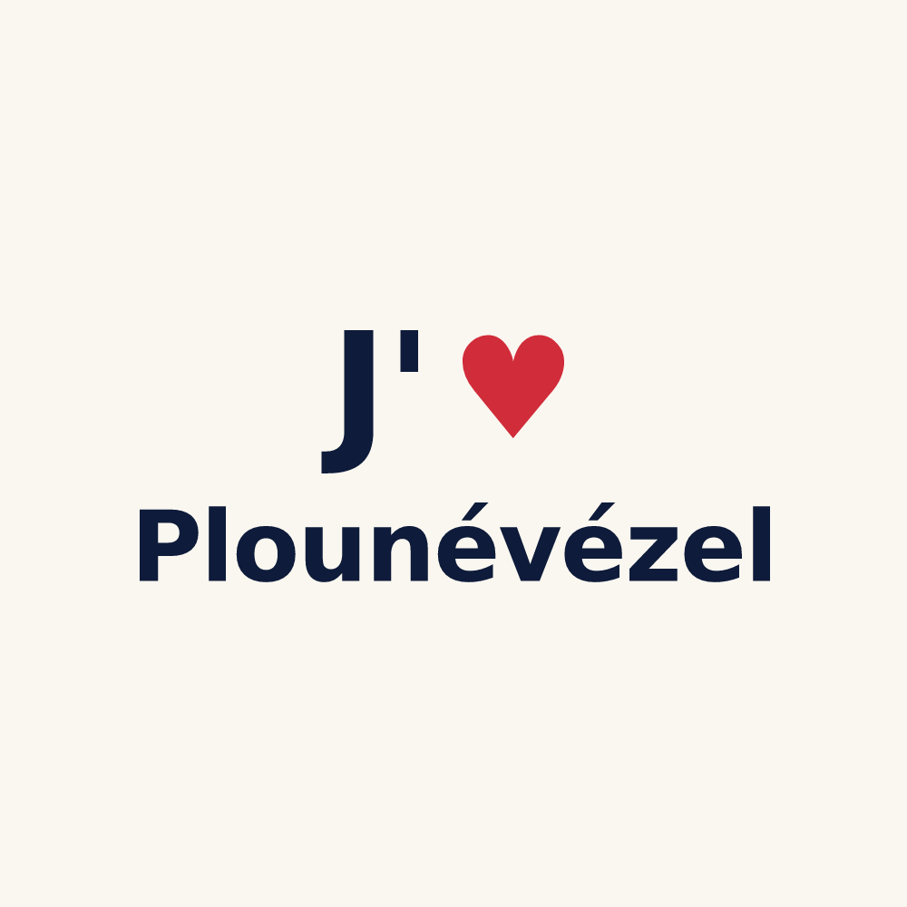 Tasse personnalisée Plounévézel — design « J'aime Plounévézel » imprimé sur la tasse