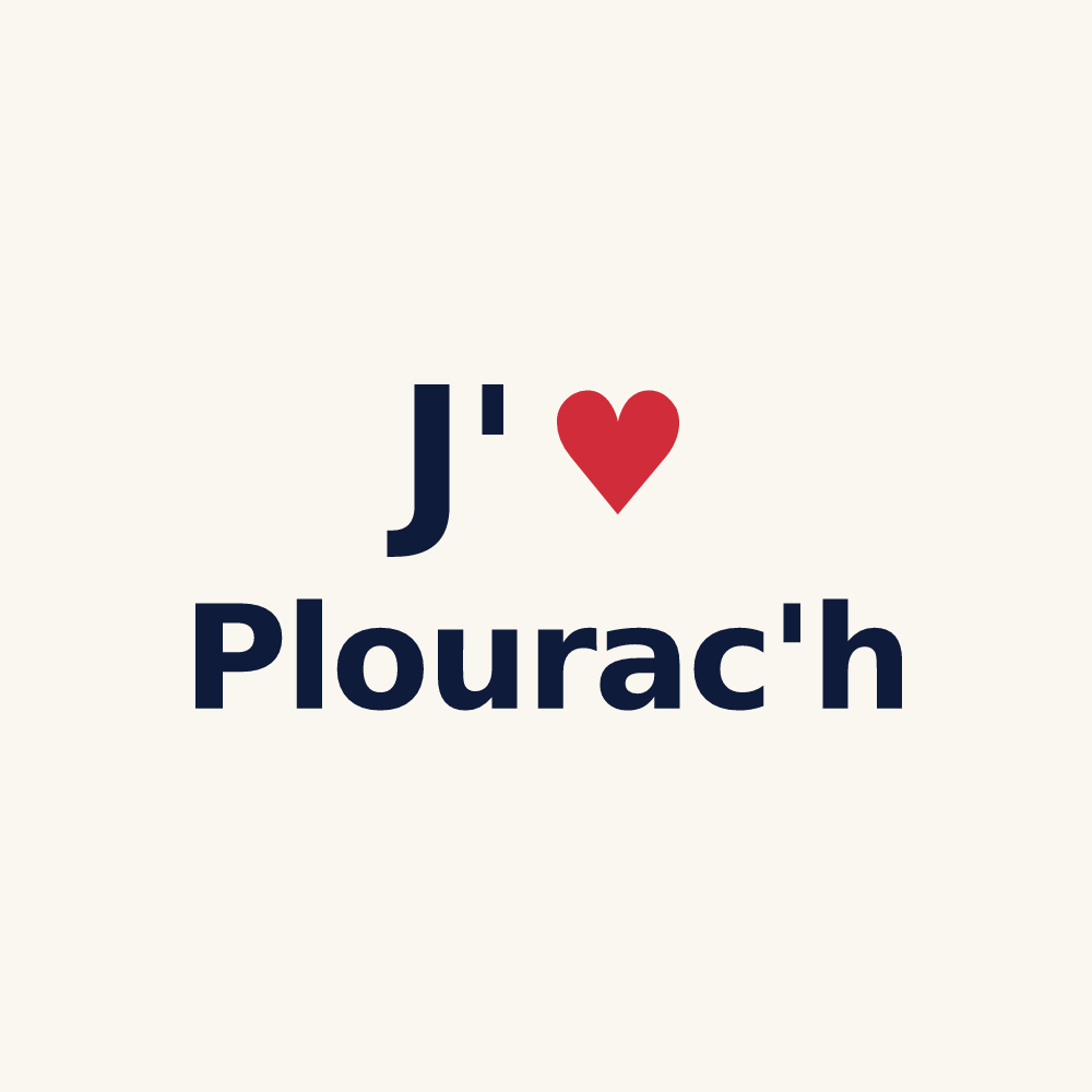 Tasse personnalisée Plourac'h — design J'aime Plourac'h