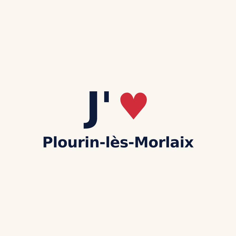 Tasse personnalisée Plourin-lès-Morlaix — design J'aime Plourin-lès-Morlaix