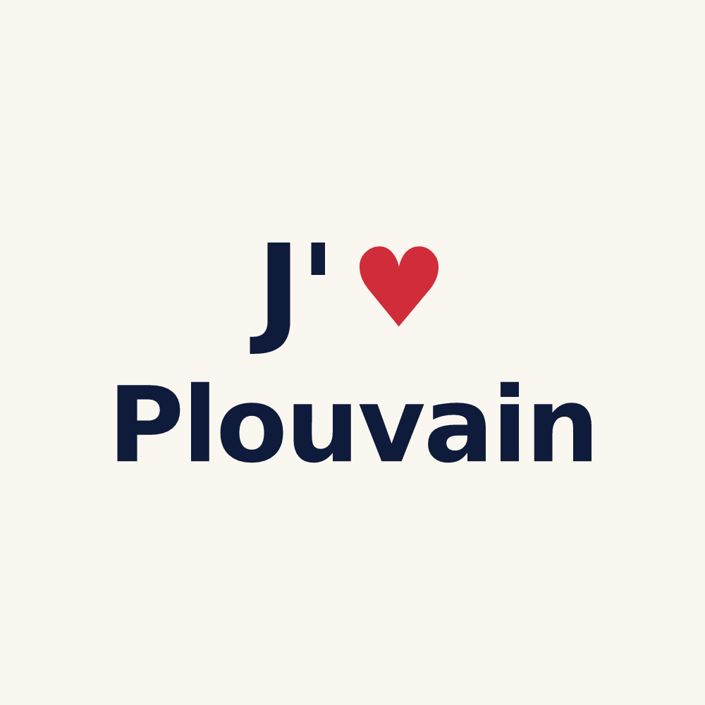 Tasse personnalisée Plouvain — design J'aime Plouvain