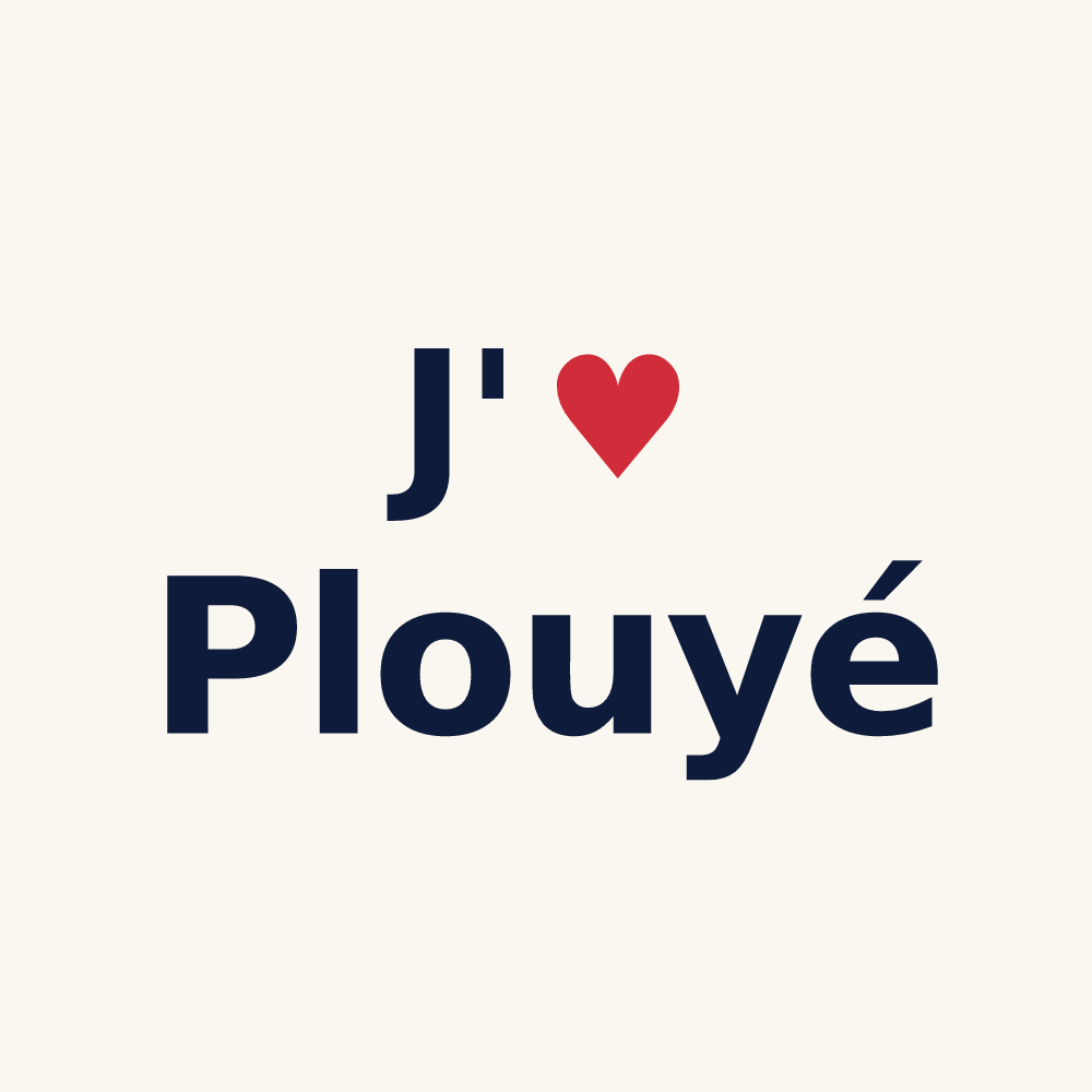 Tasse personnalisée Plouyé — design « J'aime Plouyé » imprimé sur la tasse