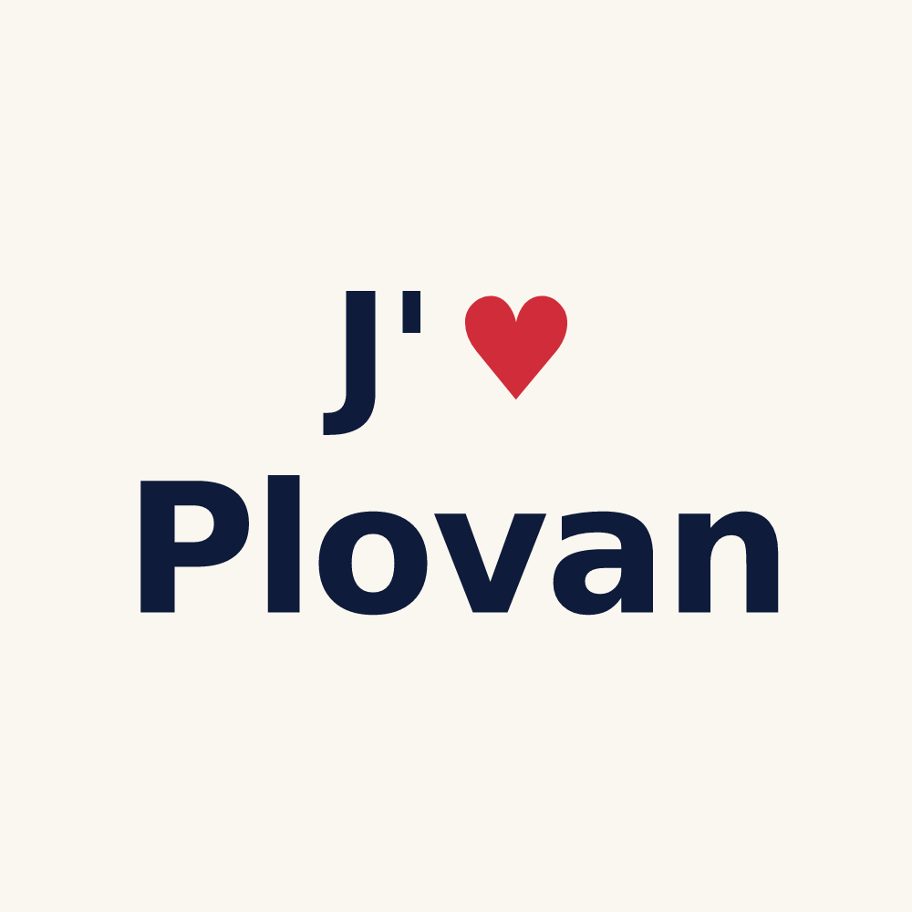 Tasse personnalisée Plovan — design J'aime Plovan