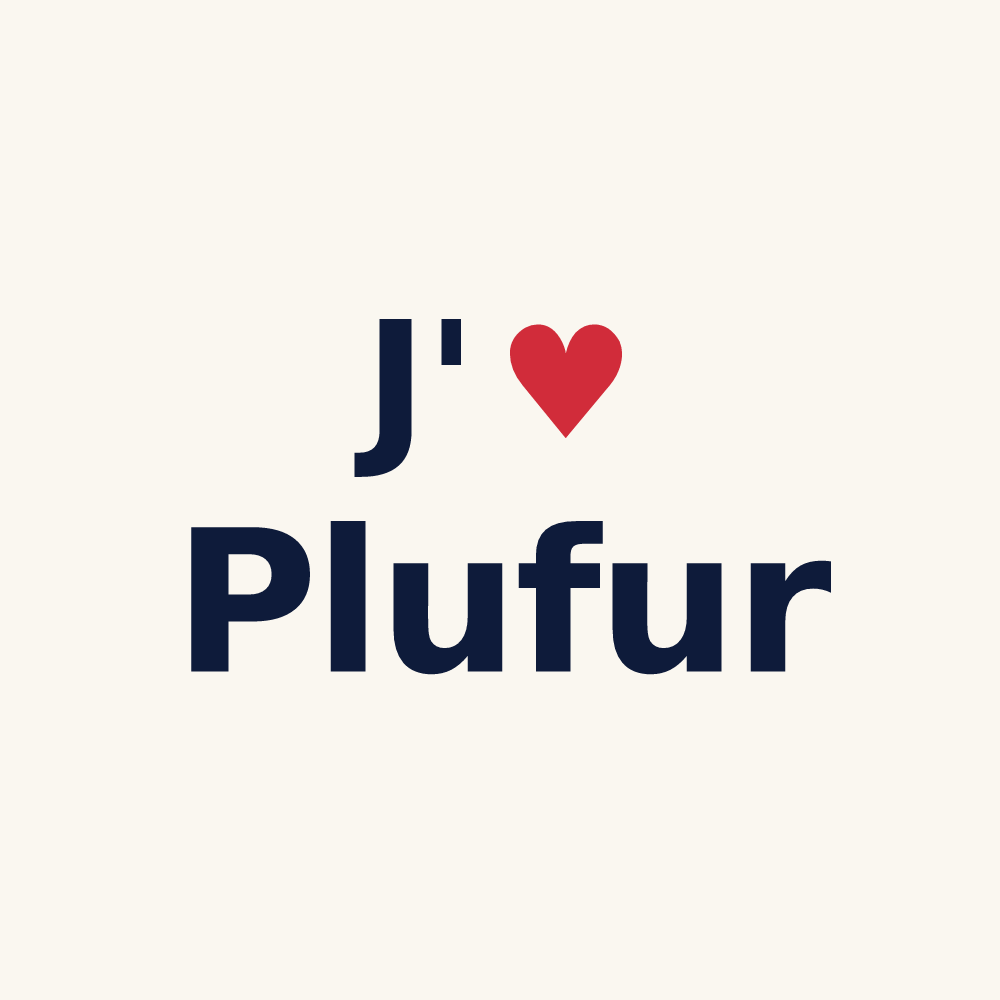 Tasse personnalisée Plufur — design J'aime Plufur