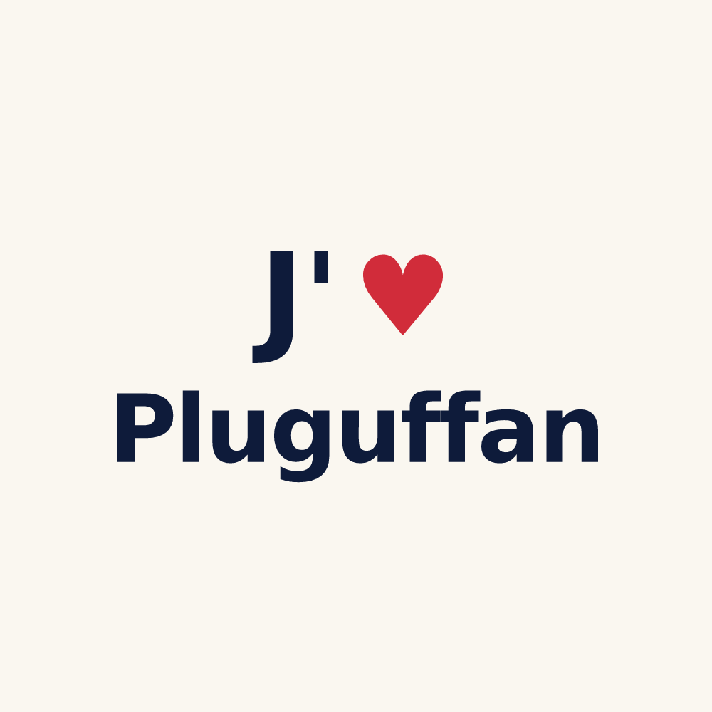 Tasse personnalisée Pluguffan — design J'aime Pluguffan
