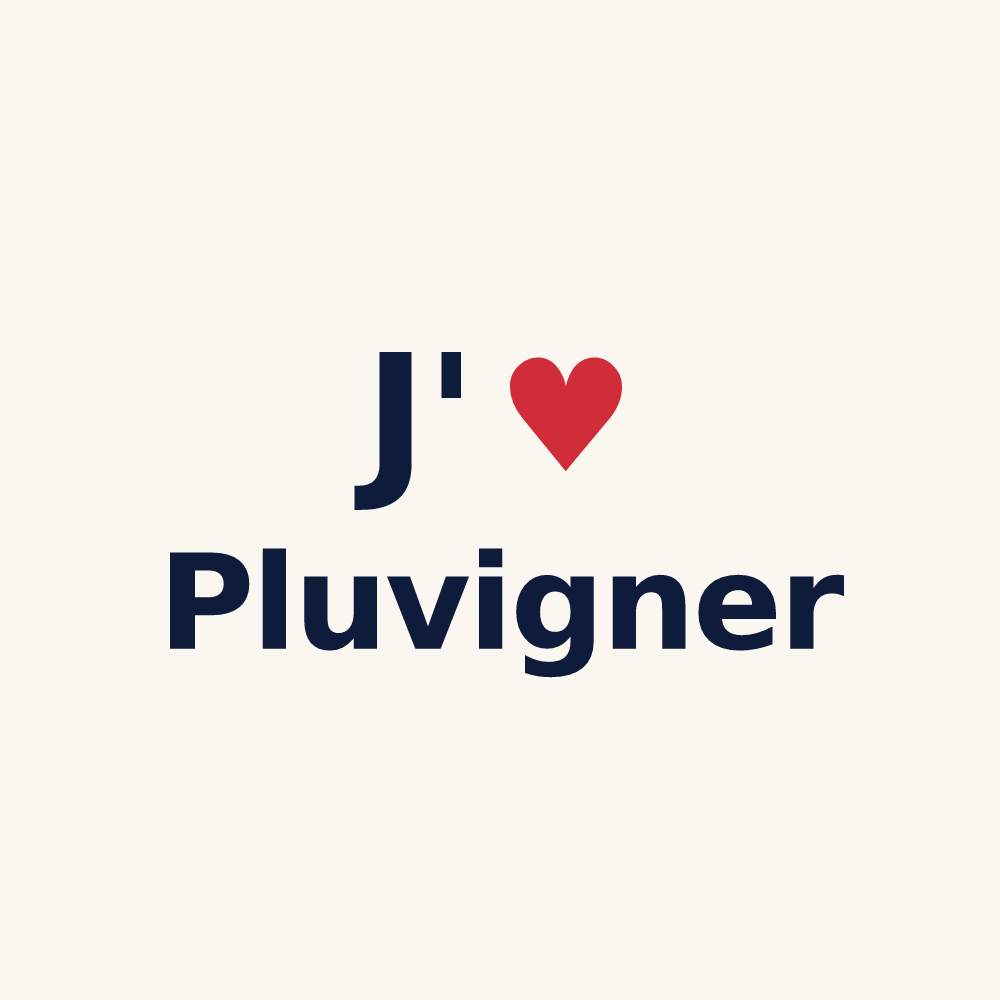 Tasse personnalisée Pluvigner — design J'aime Pluvigner