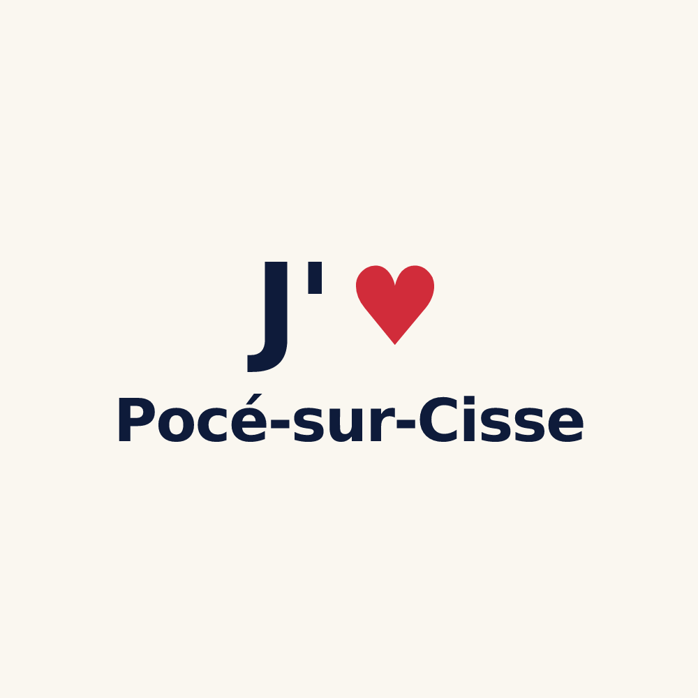 Tasse personnalisée Pocé-sur-Cisse — design « J'aime Pocé-sur-Cisse » imprimé sur la tasse