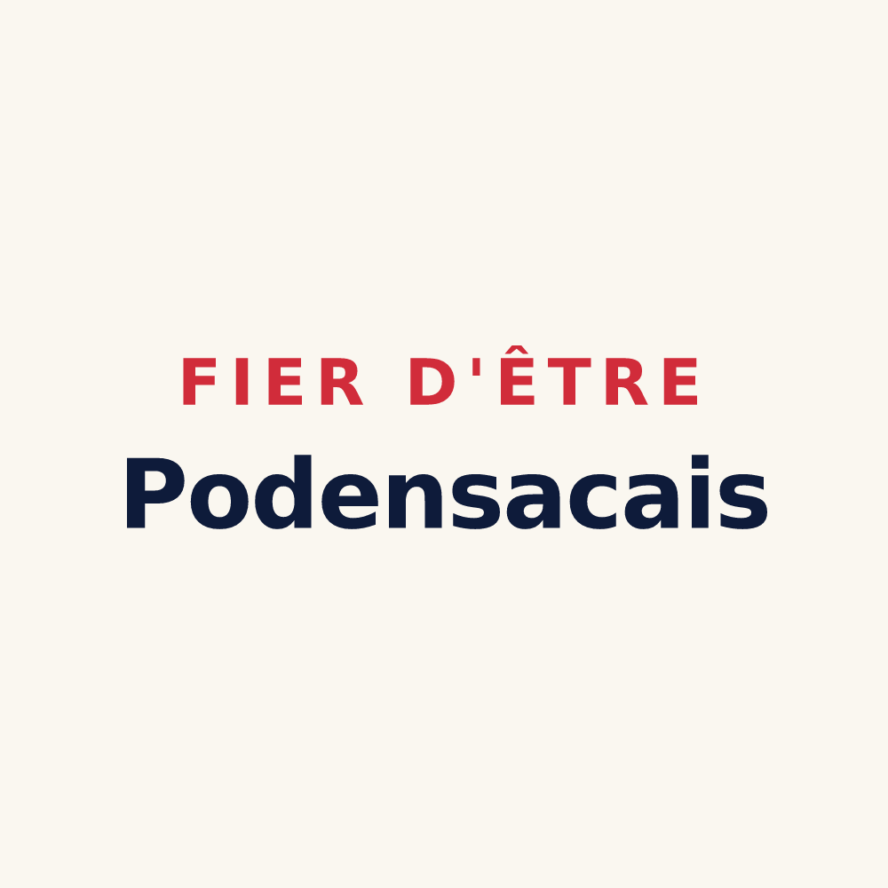 Tasse « Fier d'être Podensacais » — design pour Podensac