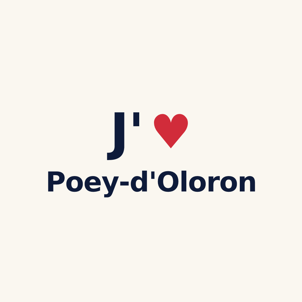 Tasse personnalisée Poey-d'Oloron — design J'aime Poey-d'Oloron