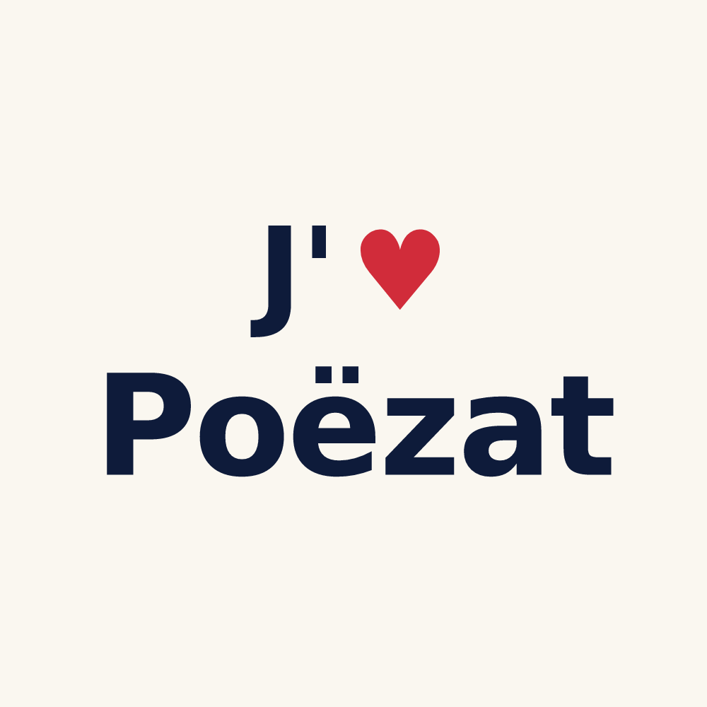 Tasse personnalisée Poëzat — design J'aime Poëzat