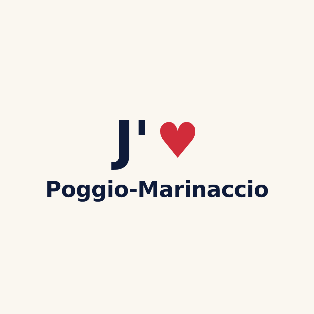 Tasse personnalisée Poggio-Marinaccio — design « J'aime Poggio-Marinaccio » imprimé sur la tasse