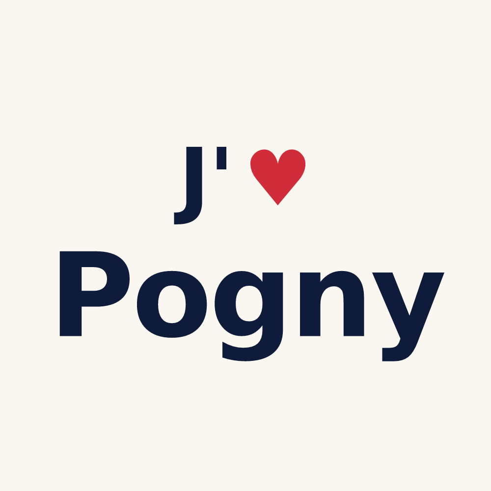 Tasse personnalisée Pogny — design J'aime Pogny