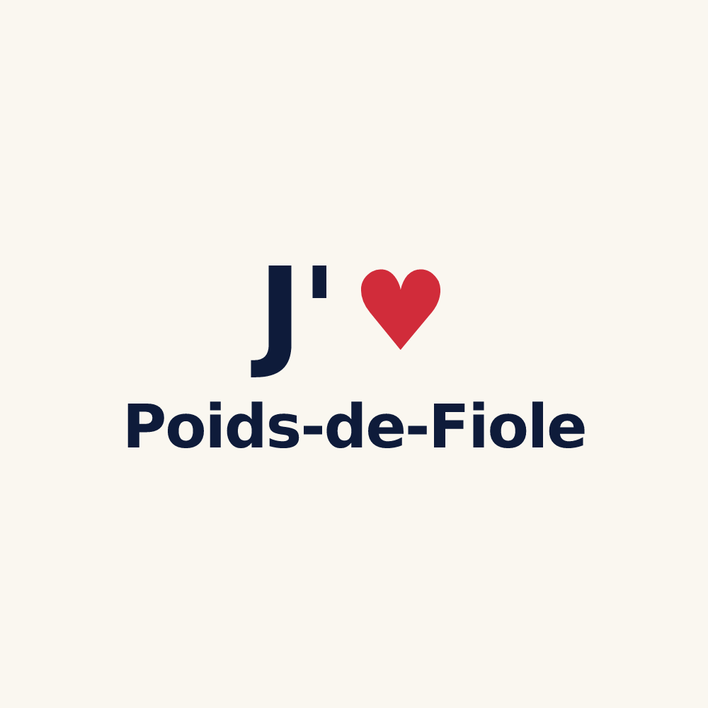 Tasse personnalisée Poids-de-Fiole — design J'aime Poids-de-Fiole