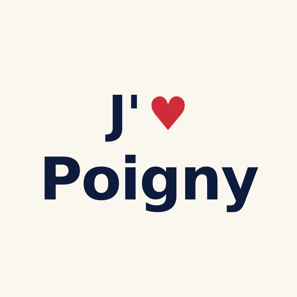 Tasse personnalisée Poigny — design J'aime Poigny