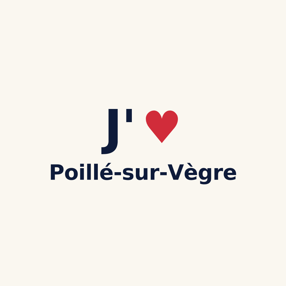 Tasse personnalisée Poillé-sur-Vègre — design J'aime Poillé-sur-Vègre