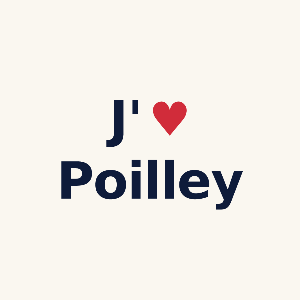 Tasse personnalisée Poilley — design J'aime Poilley