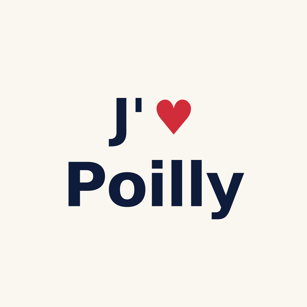 Tasse personnalisée Poilly — design J'aime Poilly