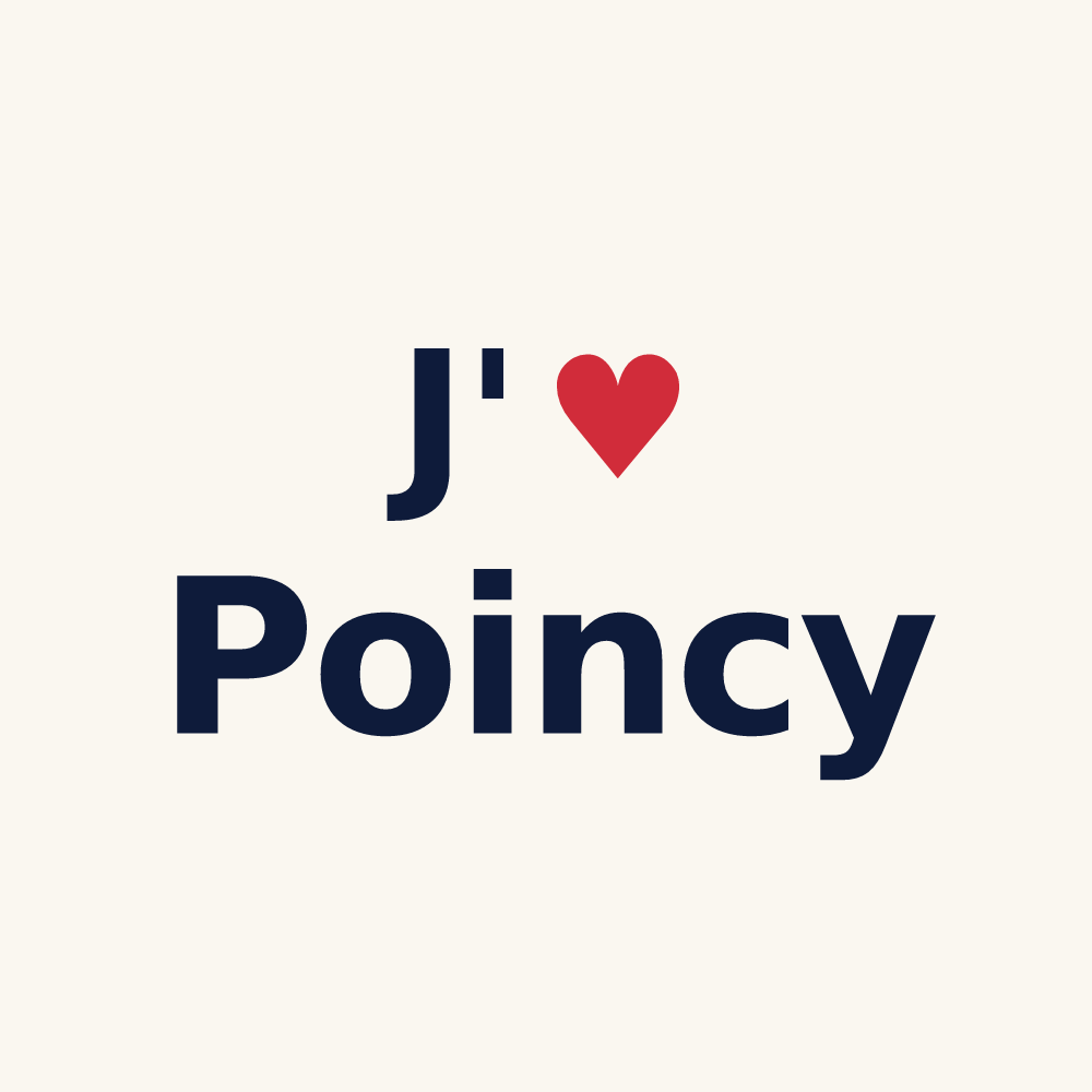 Tasse personnalisée Poincy — design J'aime Poincy