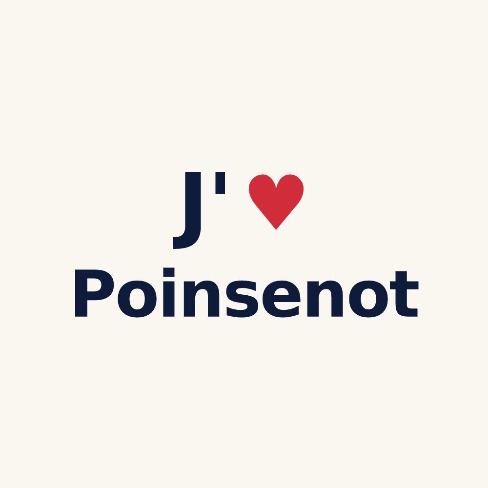Tasse personnalisée Poinsenot — design J'aime Poinsenot