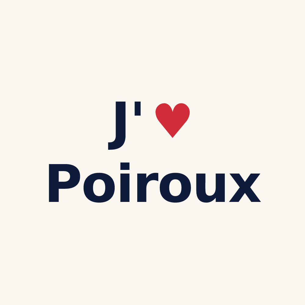 Tasse personnalisée Poiroux — design J'aime Poiroux