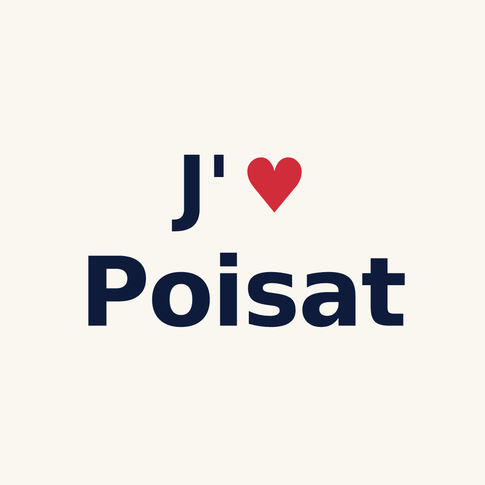 Tasse personnalisée Poisat — design J'aime Poisat