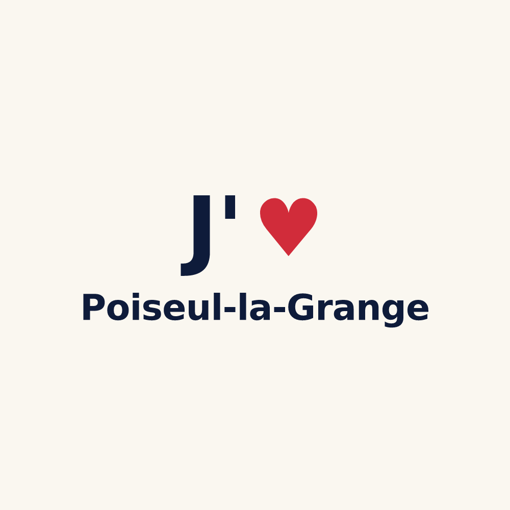 Tasse personnalisée Poiseul-la-Grange — design J'aime Poiseul-la-Grange