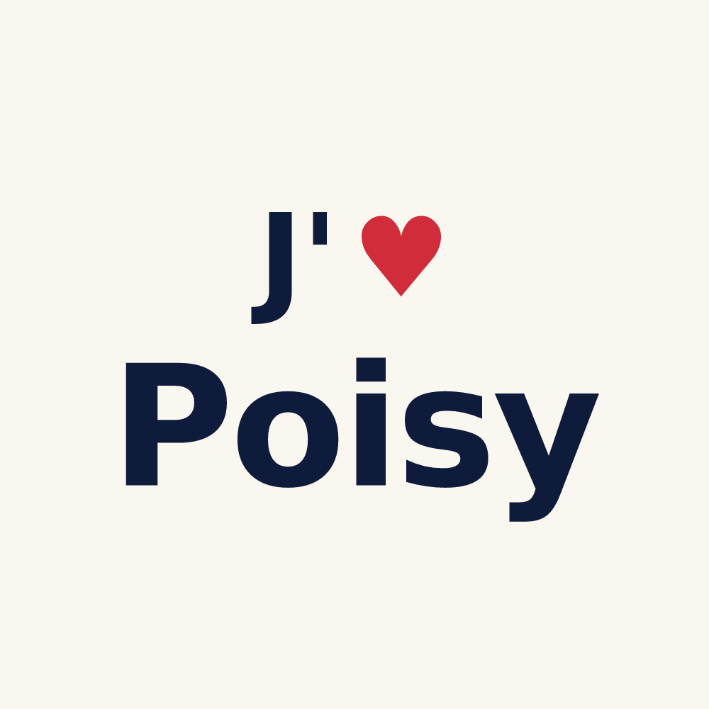Tasse personnalisée Poisy — design J'aime Poisy