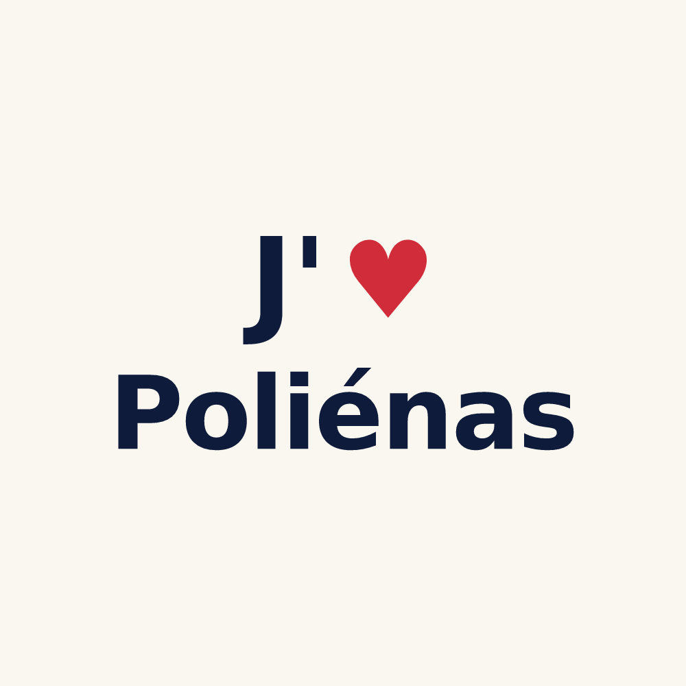 Tasse personnalisée Poliénas — design J'aime Poliénas