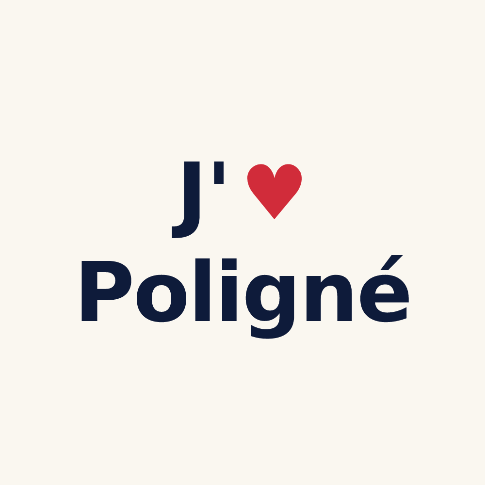 Tasse personnalisée Poligné — design J'aime Poligné