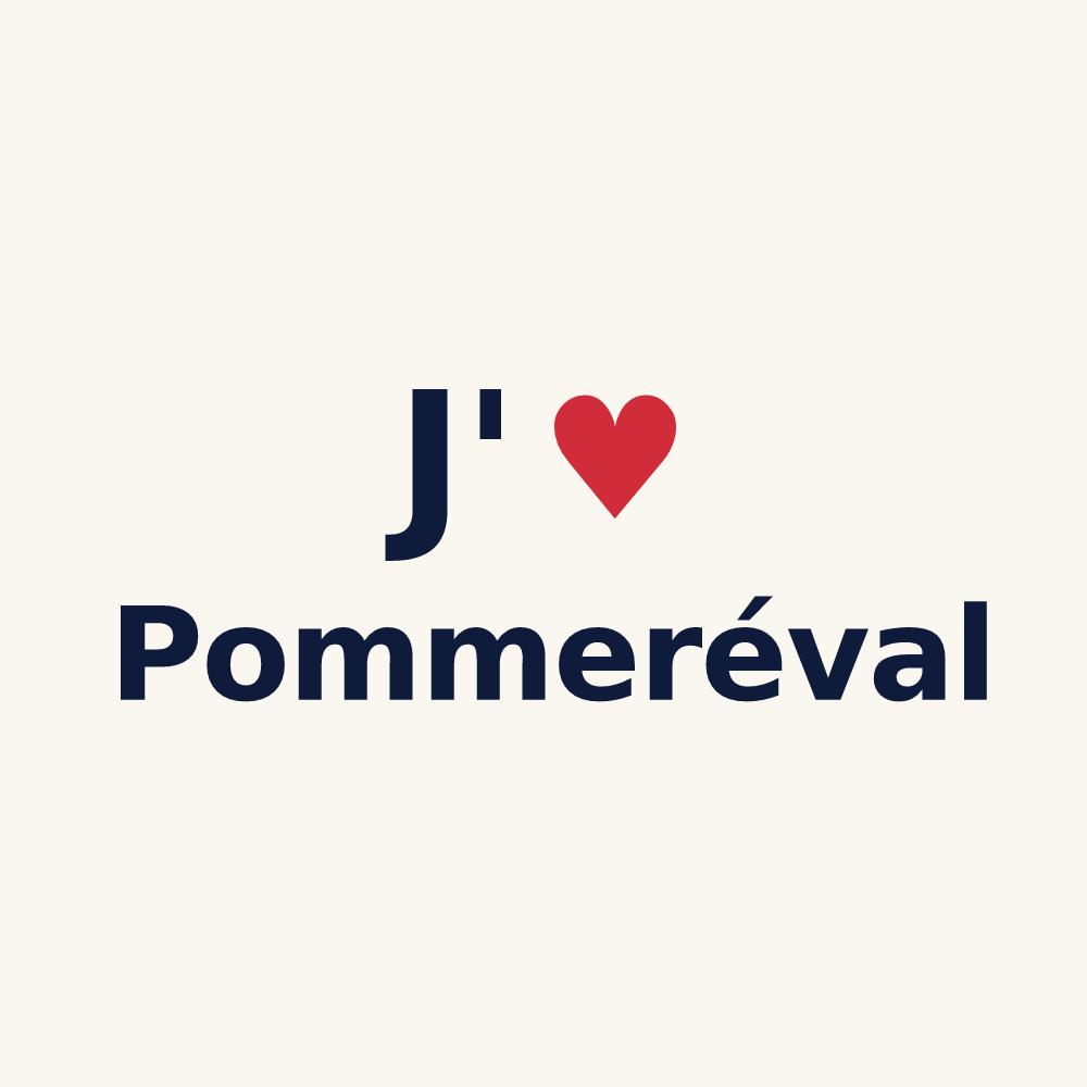 Tasse personnalisée Pommeréval — design J'aime Pommeréval