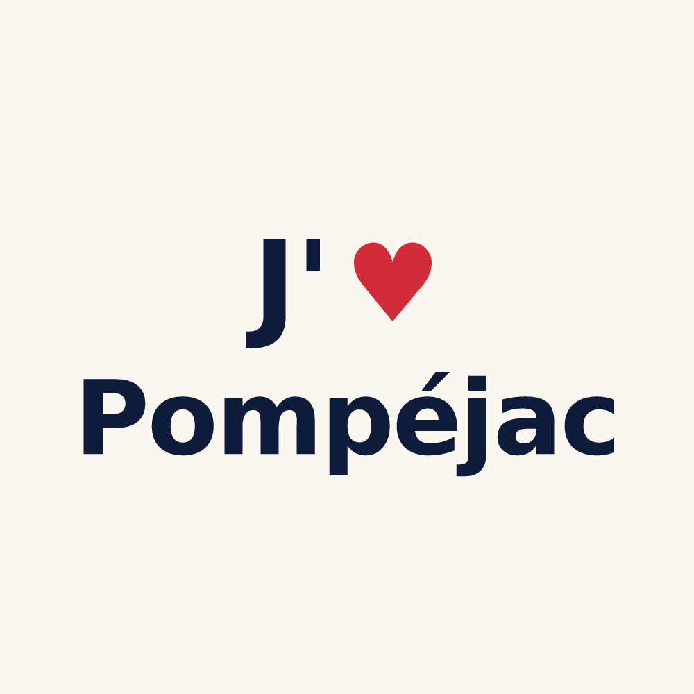 Tasse personnalisée Pompéjac — design J'aime Pompéjac