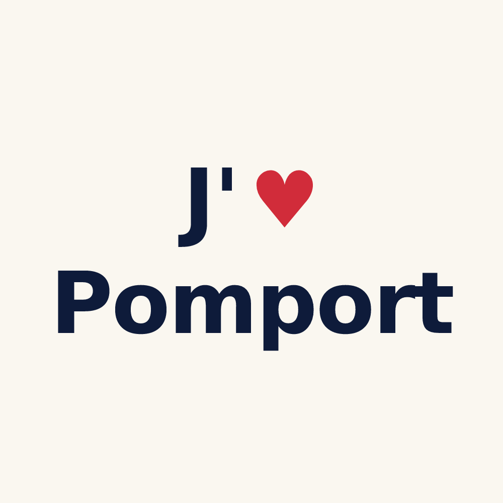 Tasse personnalisée Pomport — design J'aime Pomport