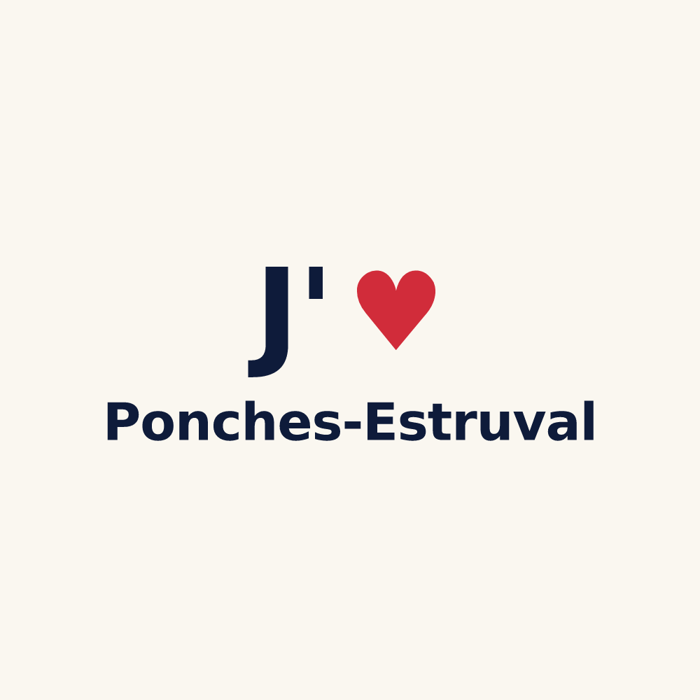 Tasse personnalisée Ponches-Estruval — design J'aime Ponches-Estruval