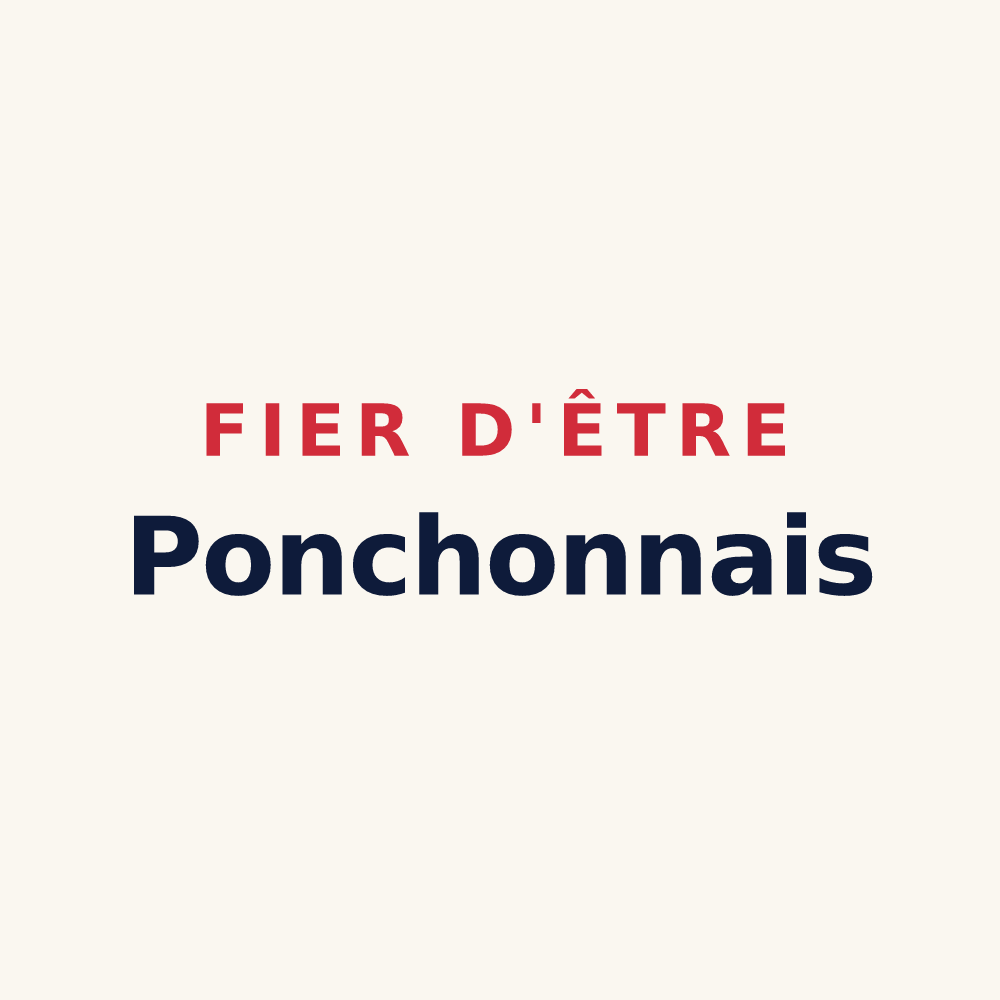 Tasse « Fier d'être Ponchonnais » — design pour Ponchon