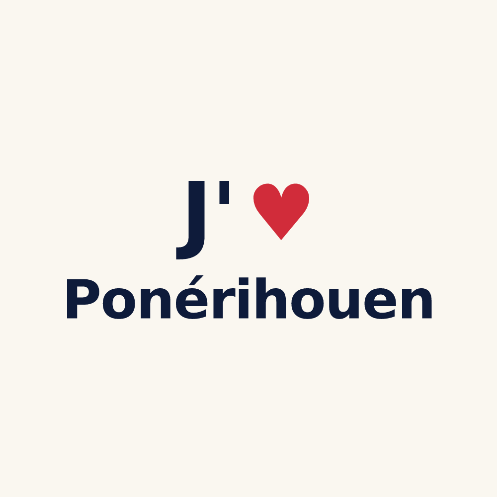 Tasse personnalisée Ponérihouen — design J'aime Ponérihouen