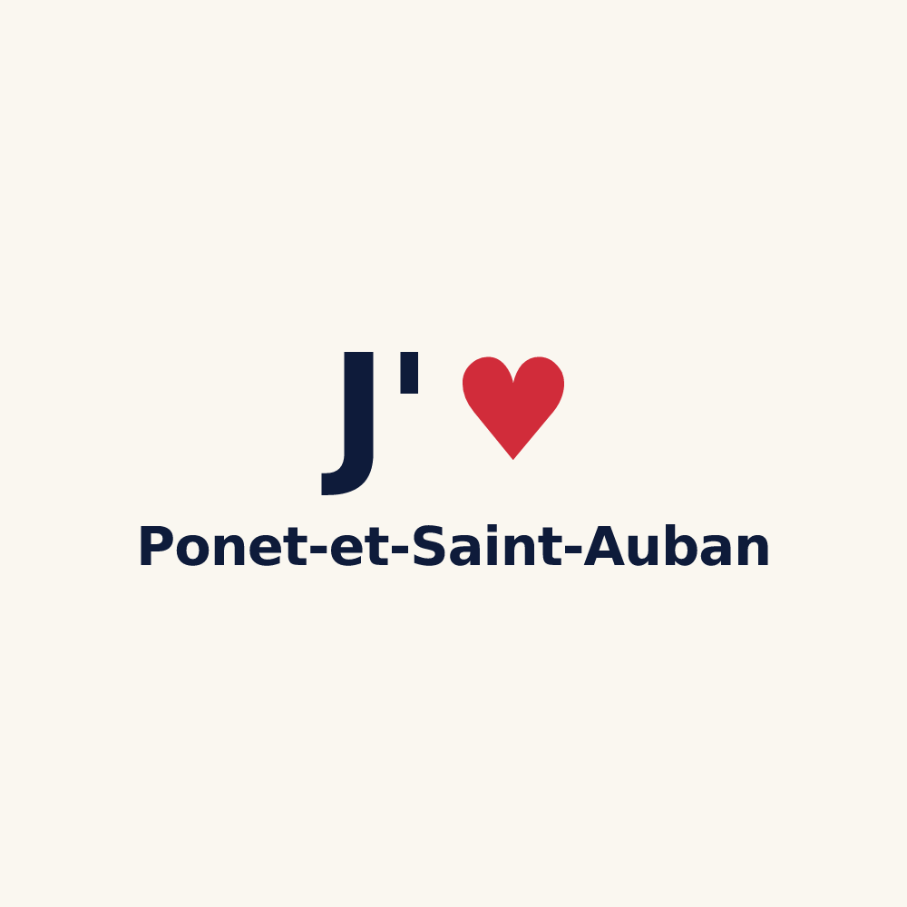 Tasse personnalisée Ponet-et-Saint-Auban — design J'aime Ponet-et-Saint-Auban