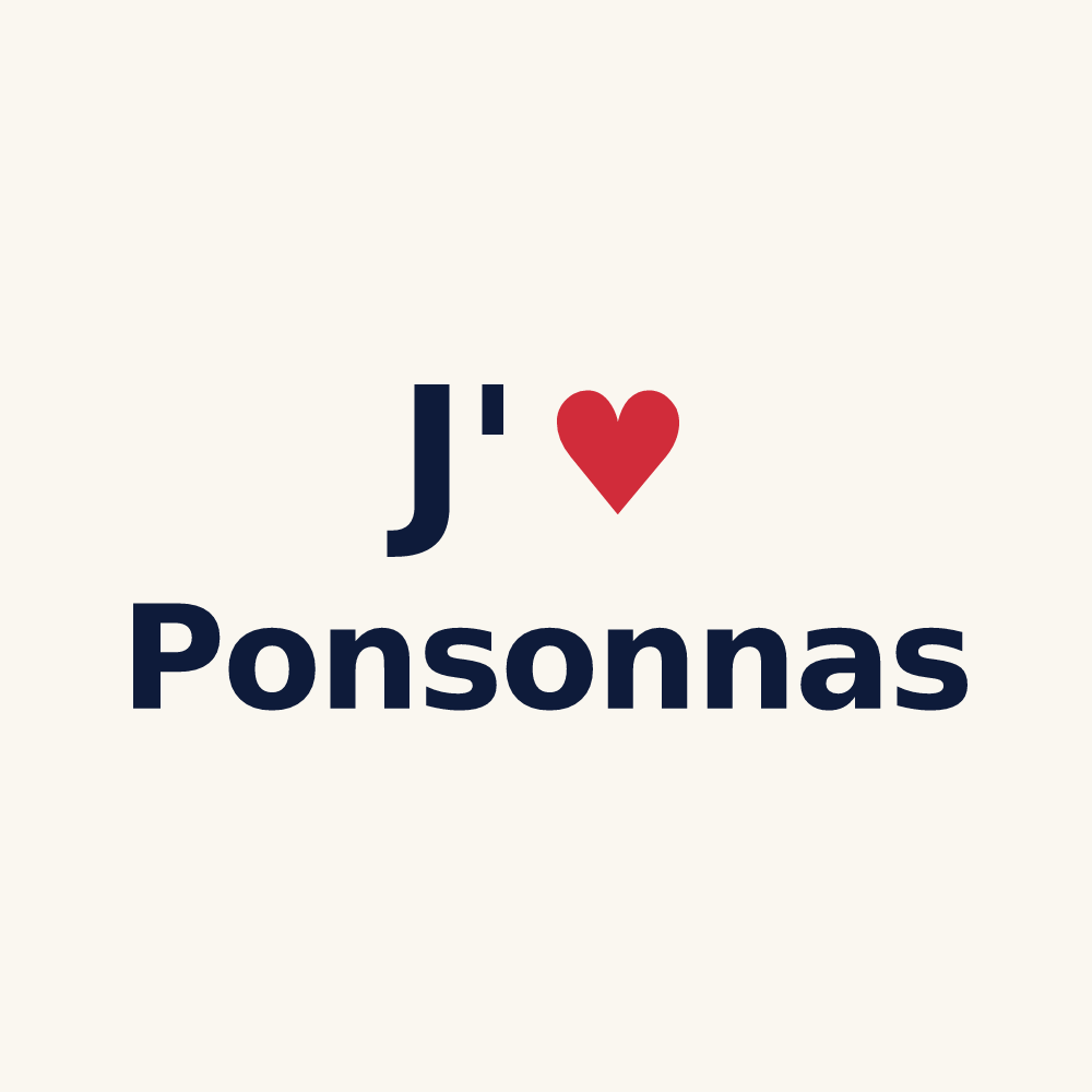 Tasse personnalisée Ponsonnas — design J'aime Ponsonnas