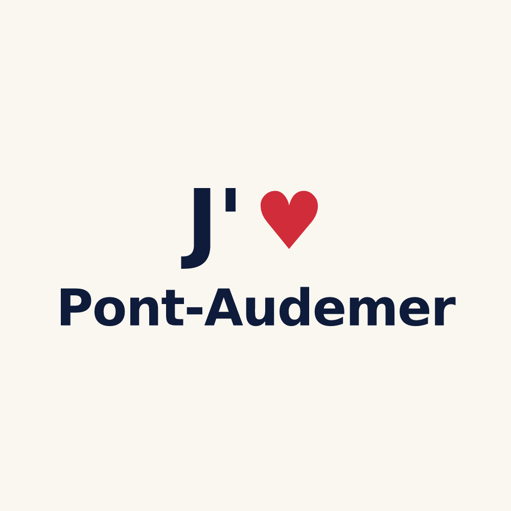 Tasse personnalisée Pont-Audemer — design J'aime Pont-Audemer