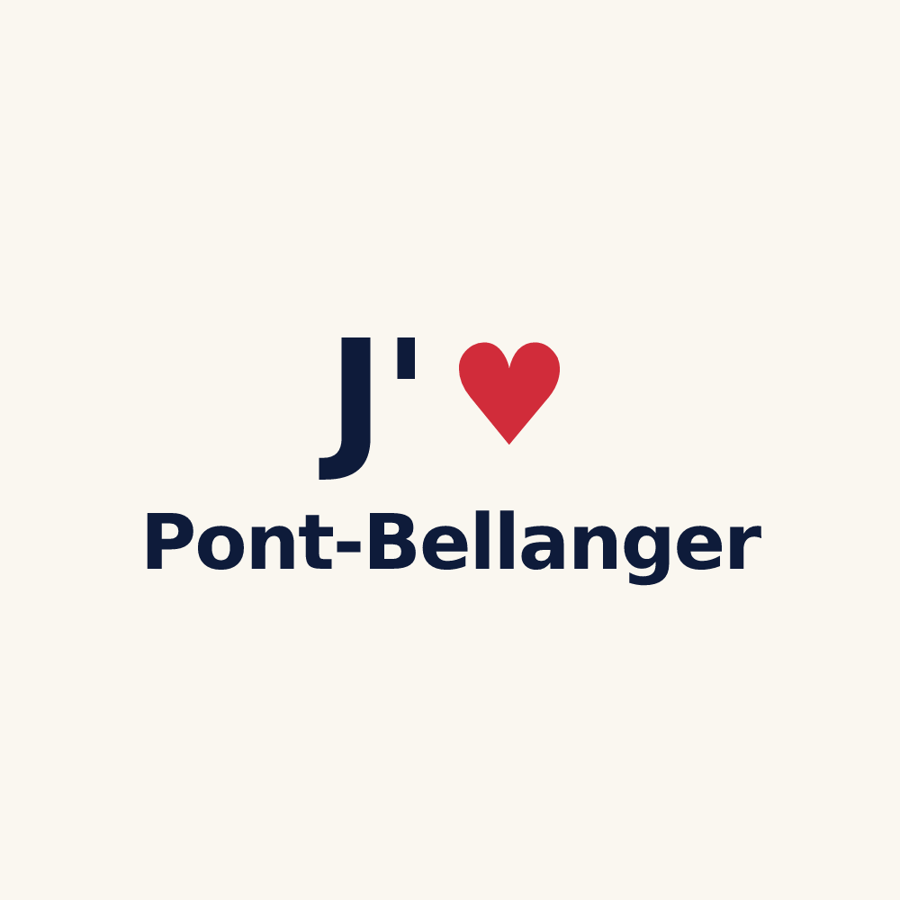 Tasse personnalisée Pont-Bellanger — design J'aime Pont-Bellanger